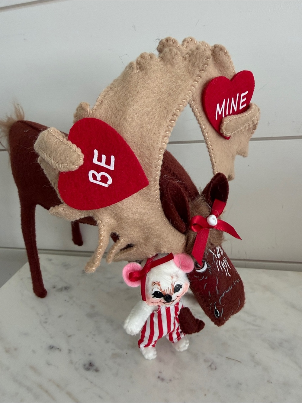 Valentine Day Annalee Dolls Bear Moose - Picture 5 of 5